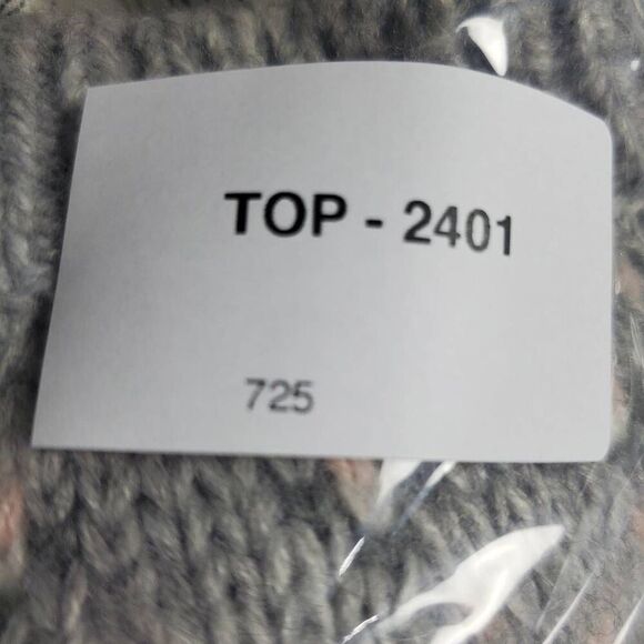 H&M L.O.G.G Fair Isle Knit Sweater XS Cream Gray Pink Wool Blend Pullover - Picture 6 of 6